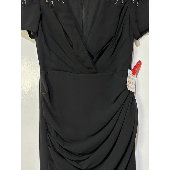 Ieena Mac Duggal Sequined Embellished Shoulder Evening Gown Size 8 NWOT #55704 - Picture 6 of 16